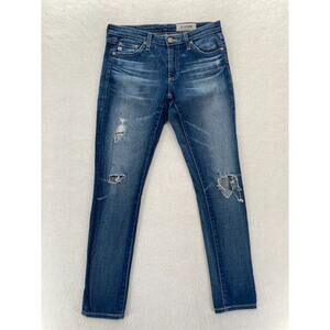 AG Adriano Goldschmied The Legging Ankle Crop Women's‎ 26 Dark Wash Blue Denim
